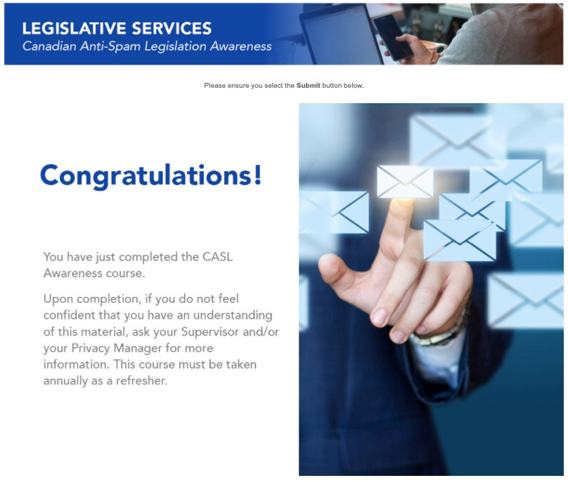 Thumbnail: Canadian Anti-Spam Legislation, (CASL) Awareness