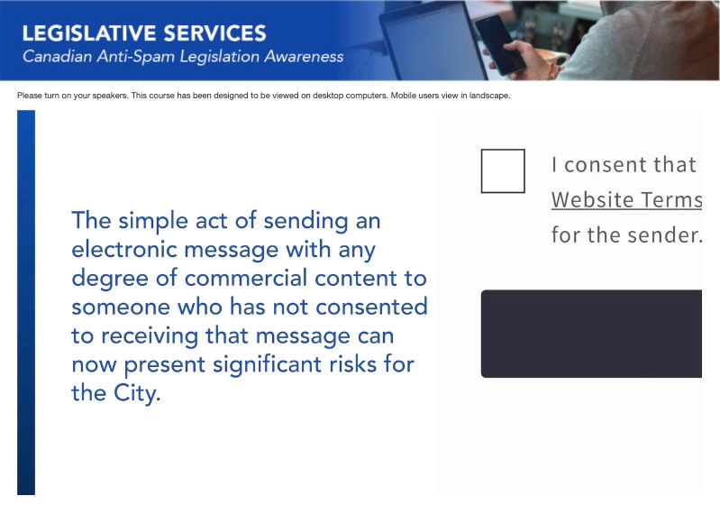 Thumbnail: Canadian Anti-Spam Legislation, (CASL) Awareness