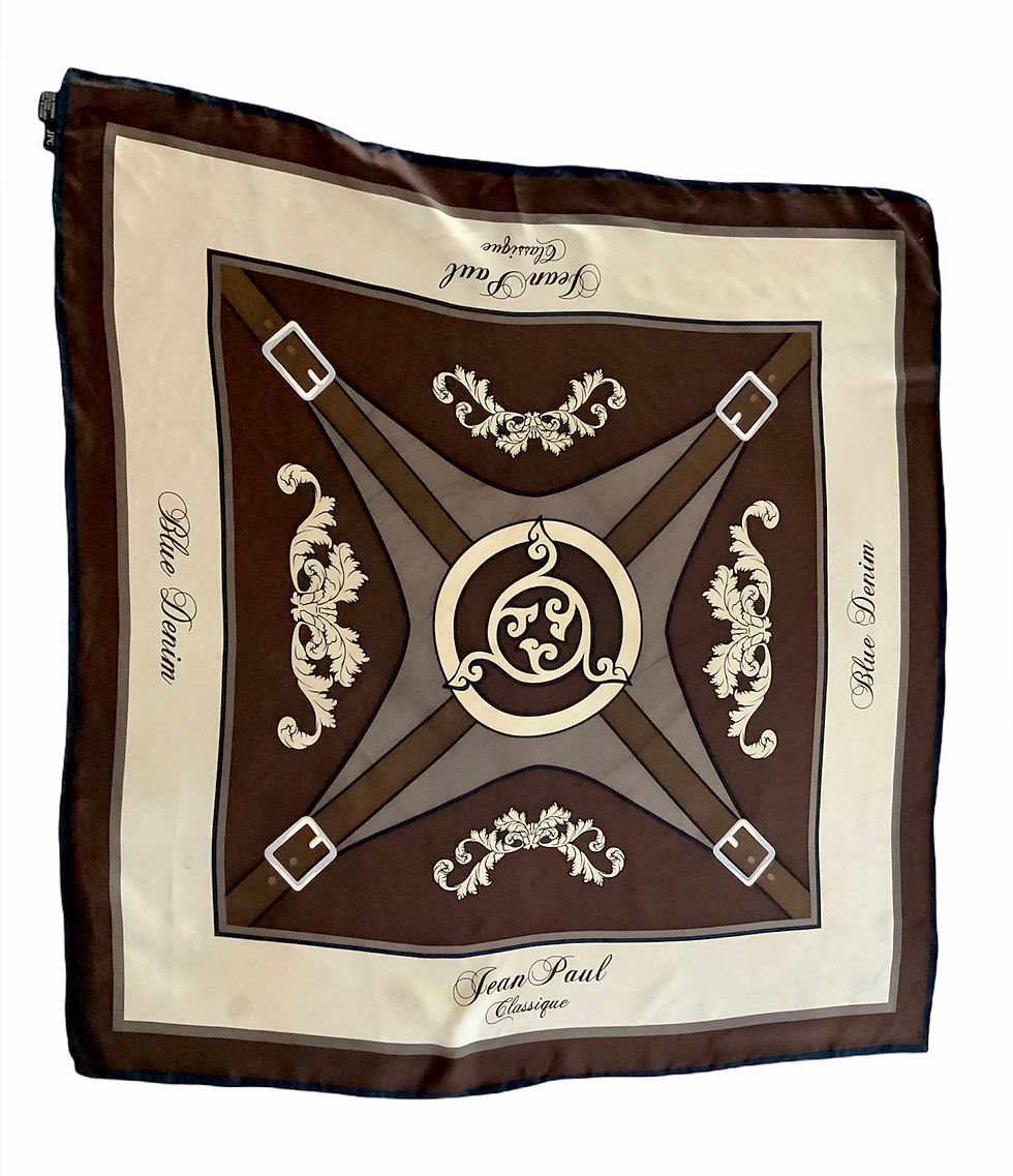Jean Paul Classique scarf 100% silk, 85x80cm