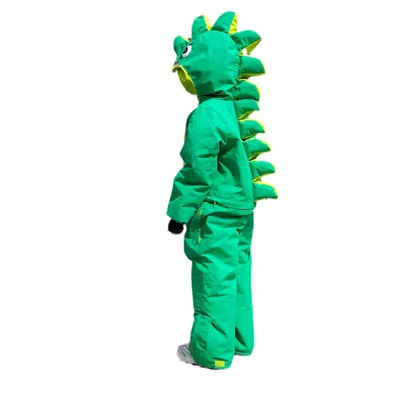 Einteiliges Kinder-Skianzug-Set für Mädchen und Jungen mit Dinosauriermotiv