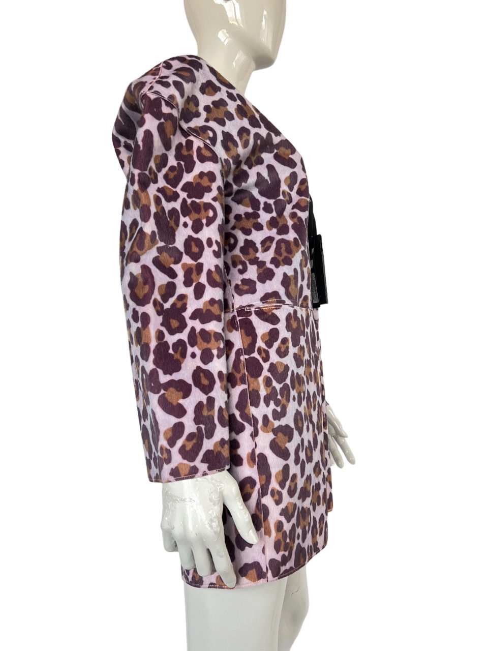 Thumbnail: Leopard print faux fur Pinko full zip jacket