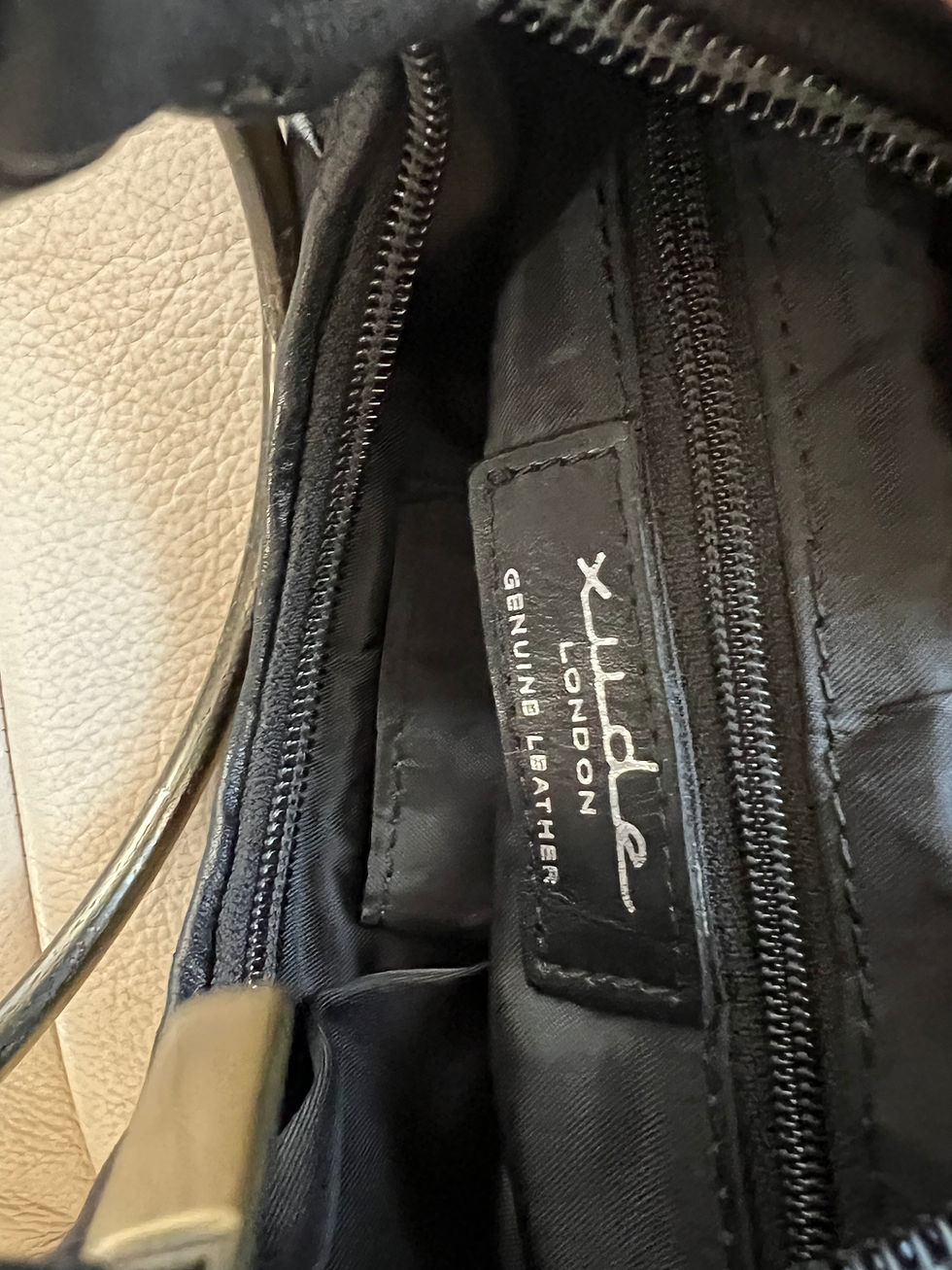 Miniaturbild: Xude London leather black  handbag