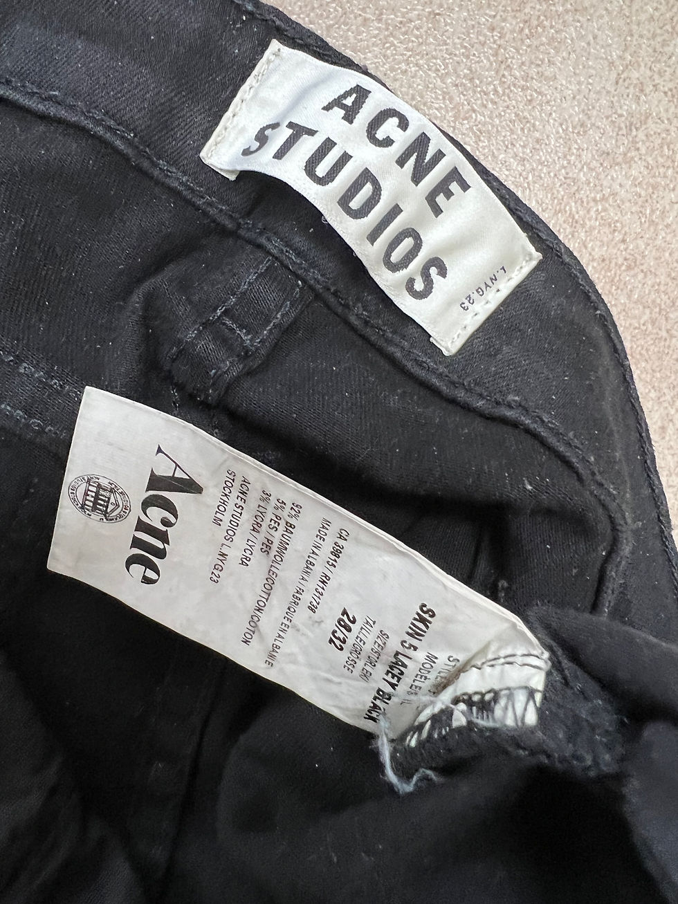 Miniaturbild: Acne Studios Skin 5 Lacey Black Jeans