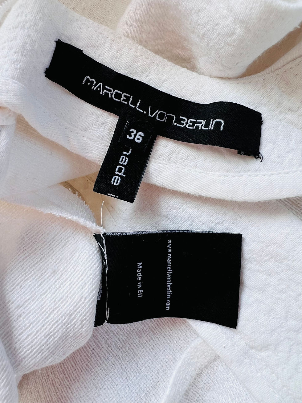 Thumbnail: Marcell Won Berlin white  jumpsuit with cape