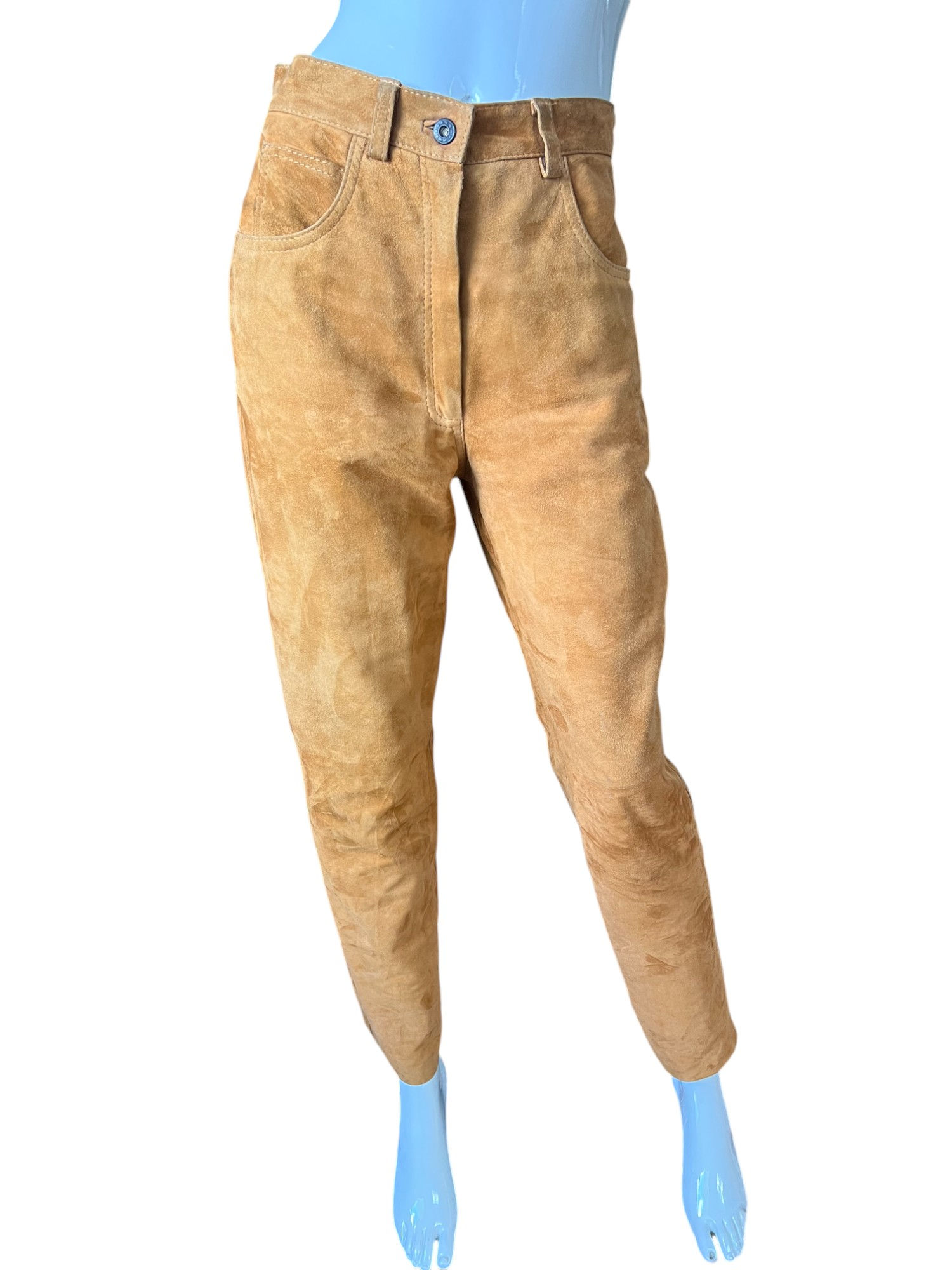 Vintage real suede leather pants