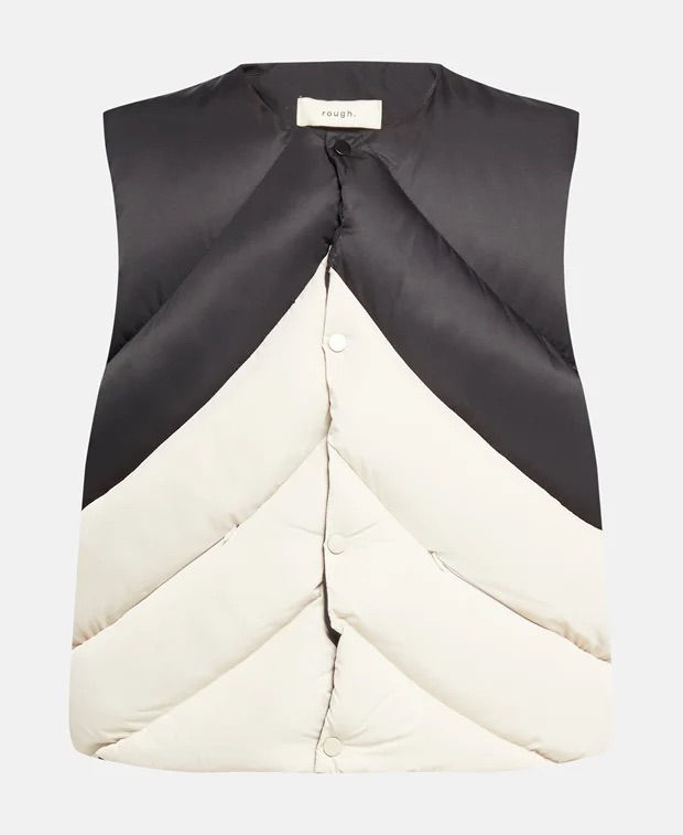 Rough men's puffer gilet