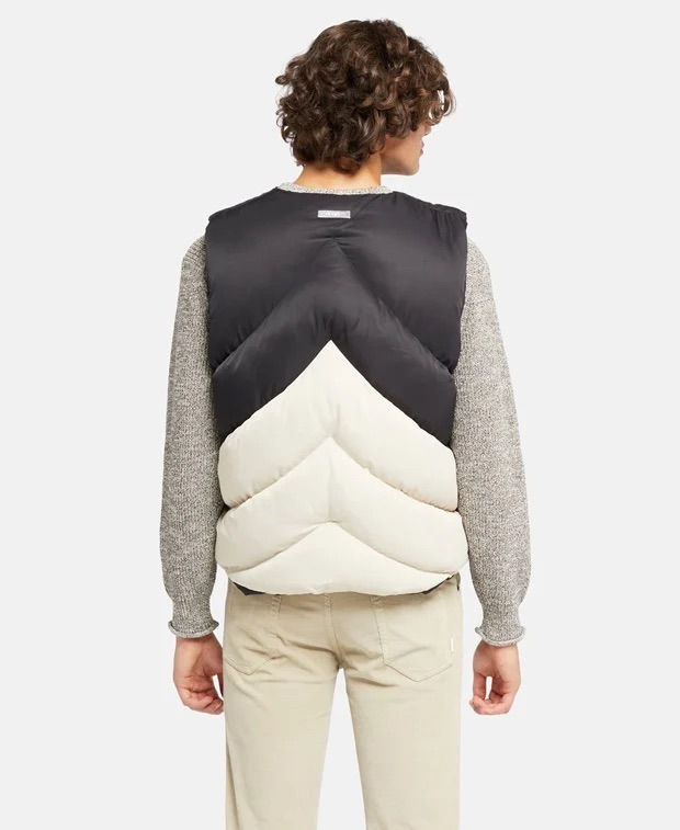 Rough men's puffer gilet