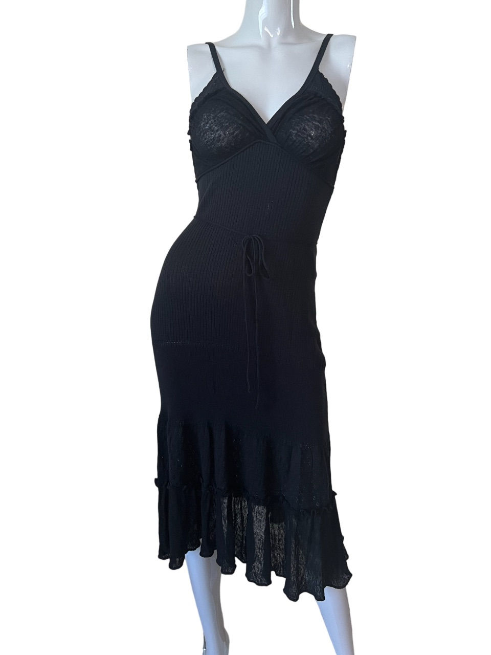 Kookai black sleeveles knitted dress