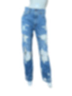 Dolce & Gabbana ripped mid rise ripped women's jeans