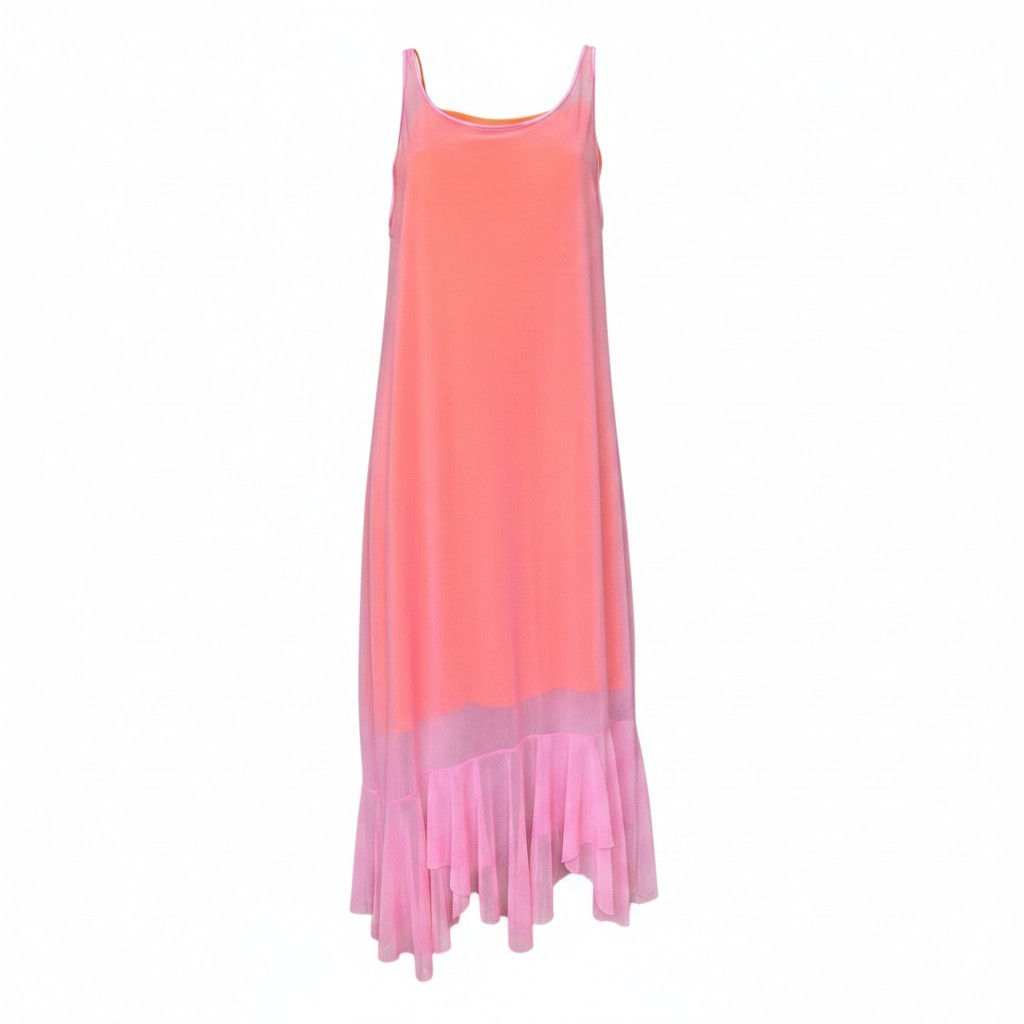 Feelgood Paris mid length pink dress with tule