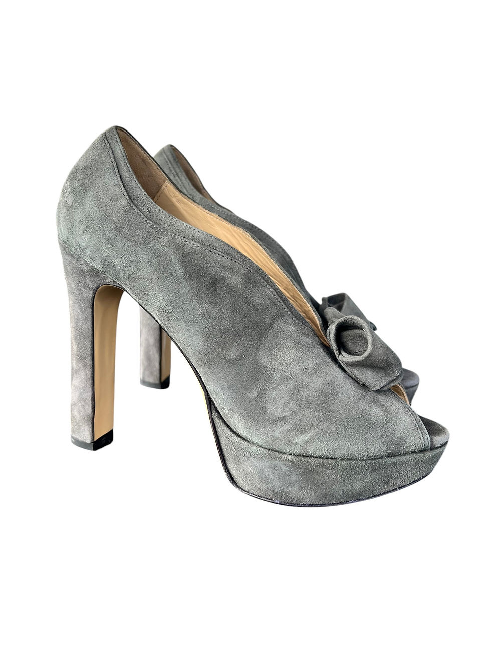 Twin-Set Simona Barbieri suede leather women's heels