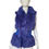 Thumbnail: Blue real fur women's vest