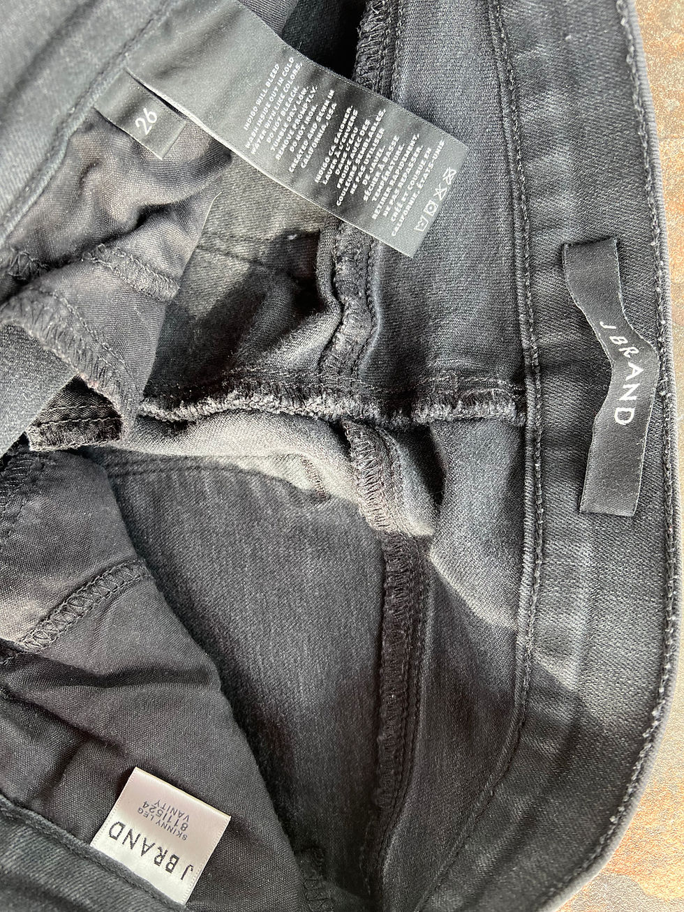 Miniaturbild: J Brand skinny leg black jeans