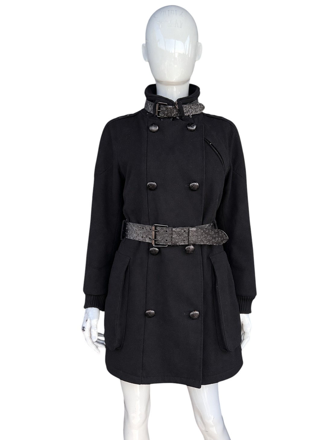 Bruuns Bazaar black coat with cashmere