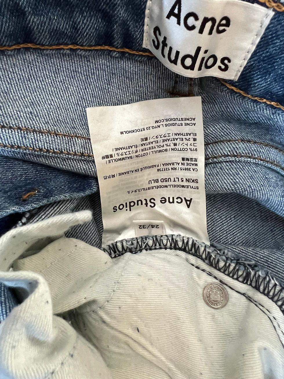 Thumbnail: Acne Studios   skinny blue jeans 24/32
