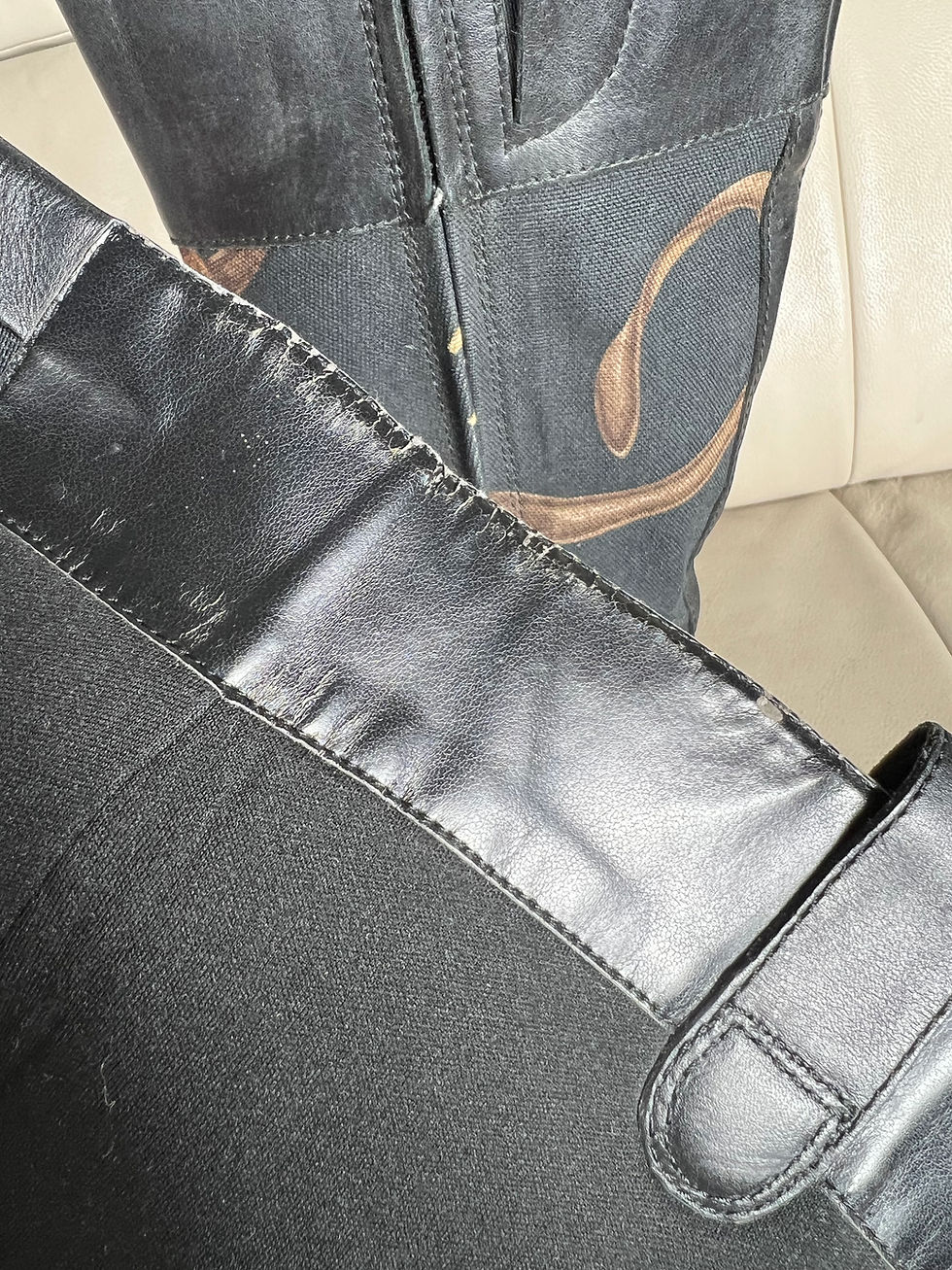 Thumbnail: Vintage Ralph Lauren knee length boots, 36