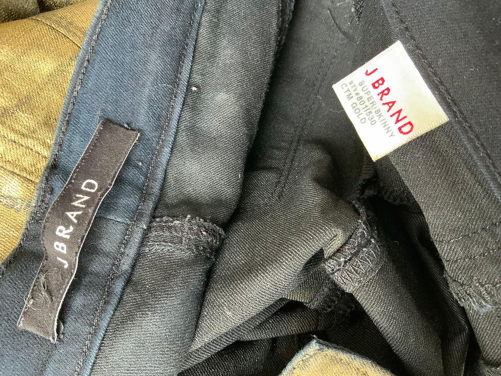 Miniaturbild: J Brand Gold Maria Hochhaus-Röhrenjeans in Metallic-Optik