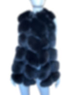 Intuition Paris fox  fur black vest
