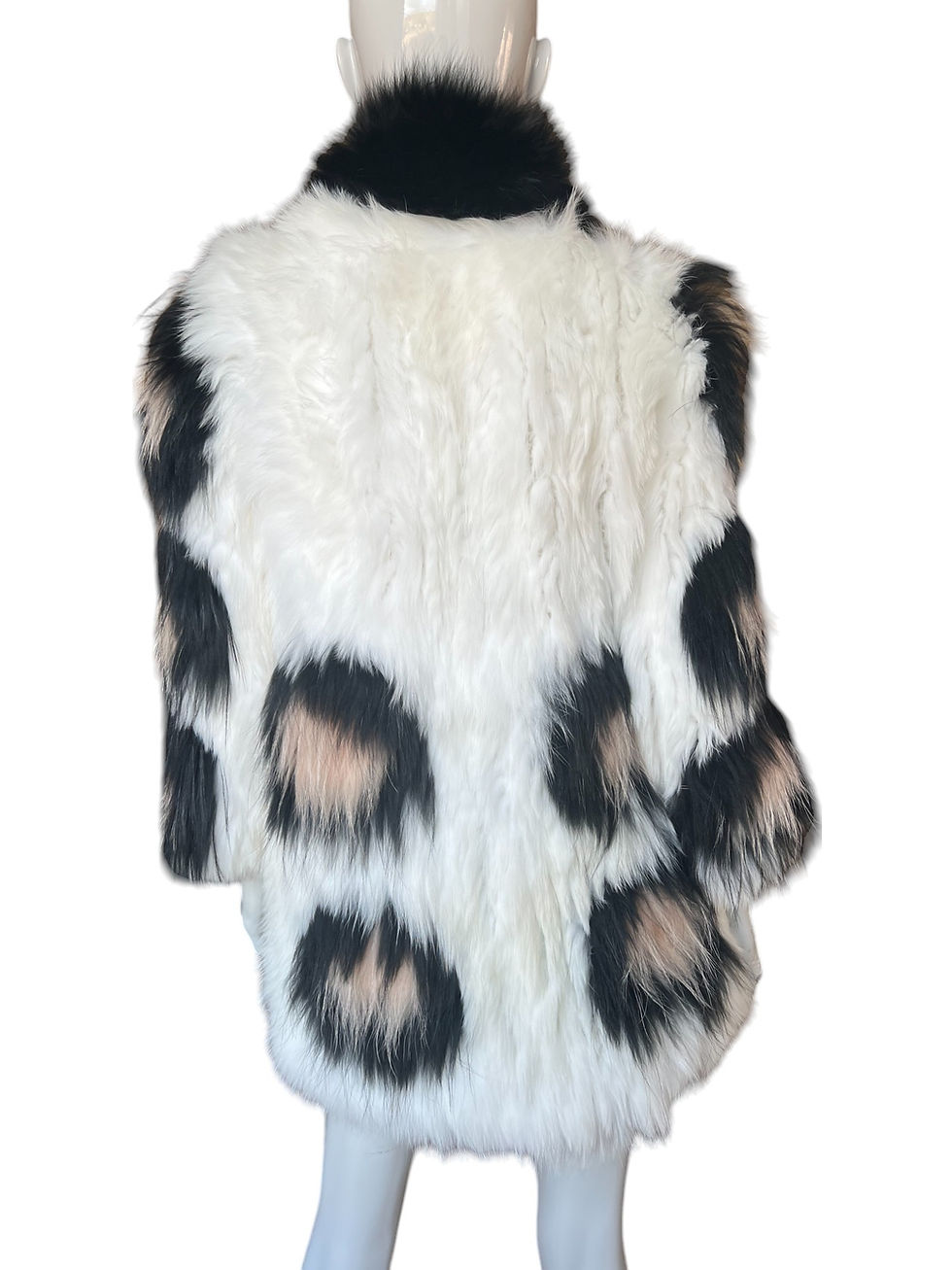 Thumbnail: Real fox fur white  coat with real fox