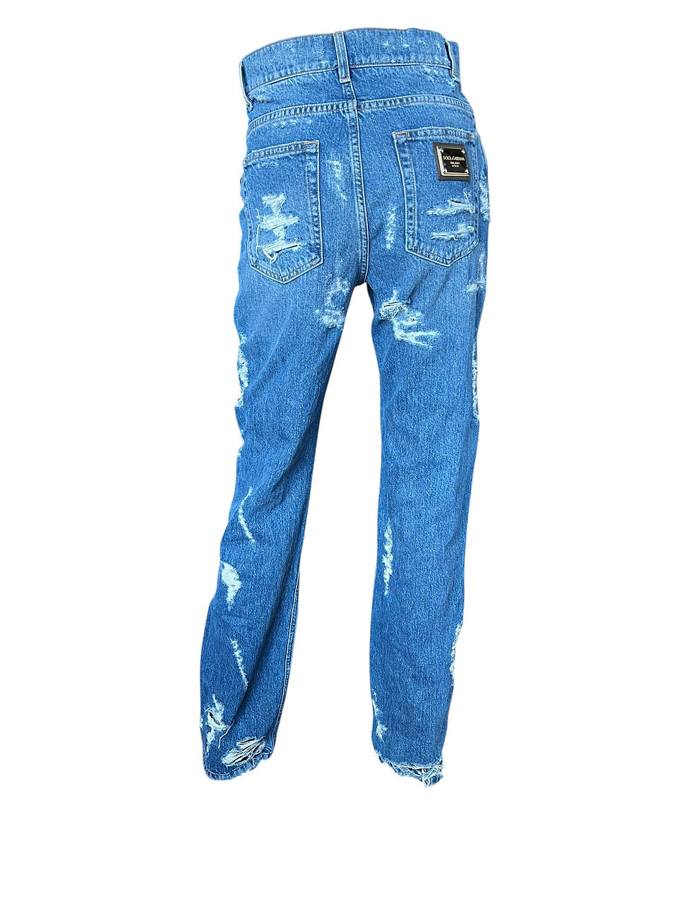 Dolce & Gabbana ripped mid rise ripped women's jeans