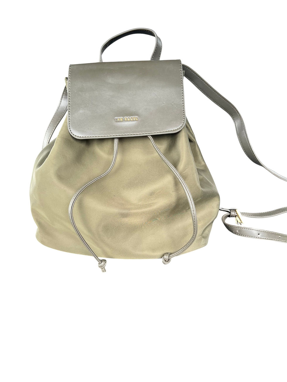 Ted Baker Khaki Backpack Ted says "I'll never leave your side" CA25459, RN95229