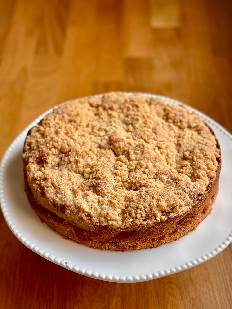 Moelleux aux Pommes et Crumble Croustillant, après cuisson
