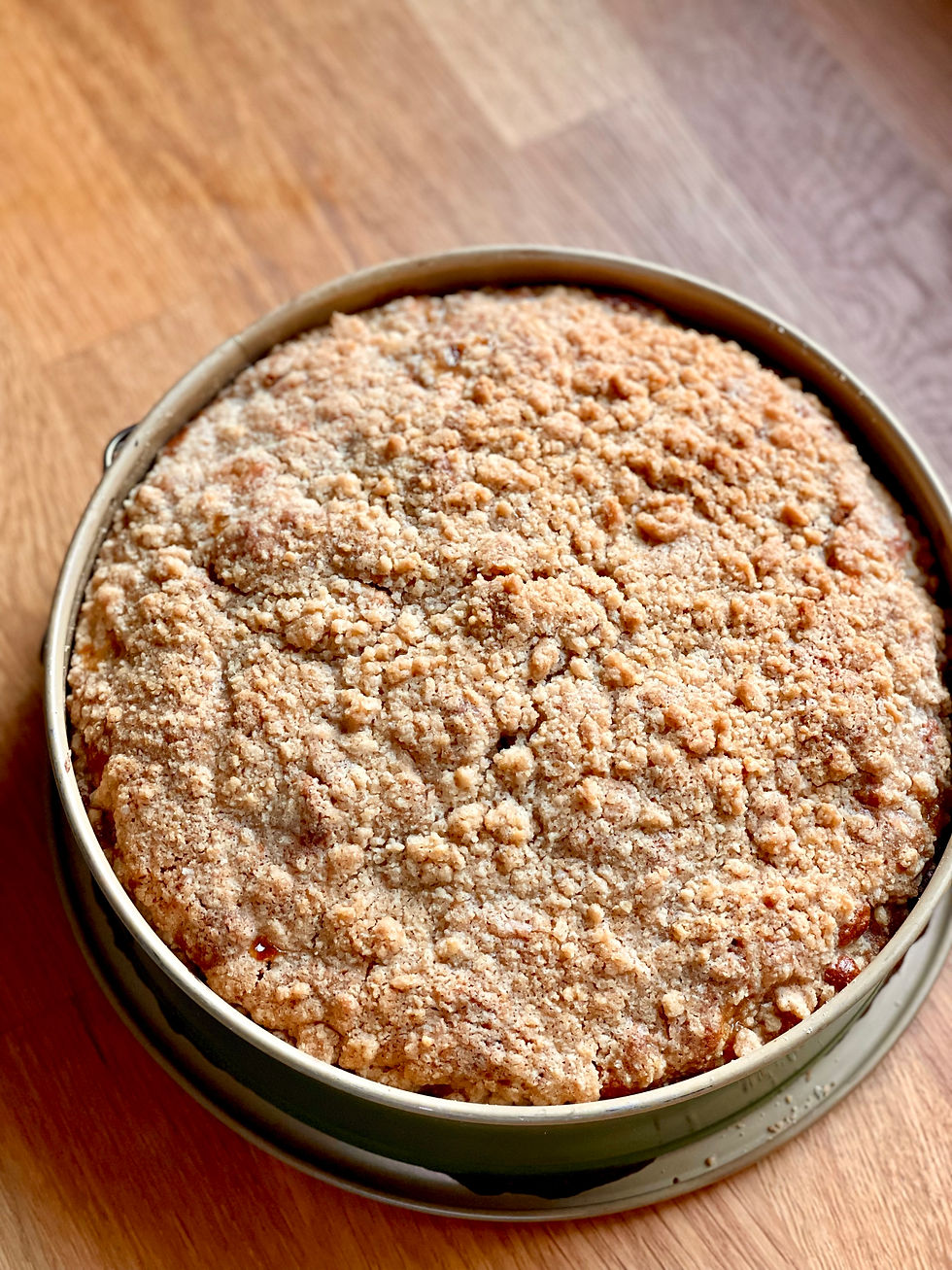 Moelleux aux Pommes et Crumble Croustillant, après cuisson