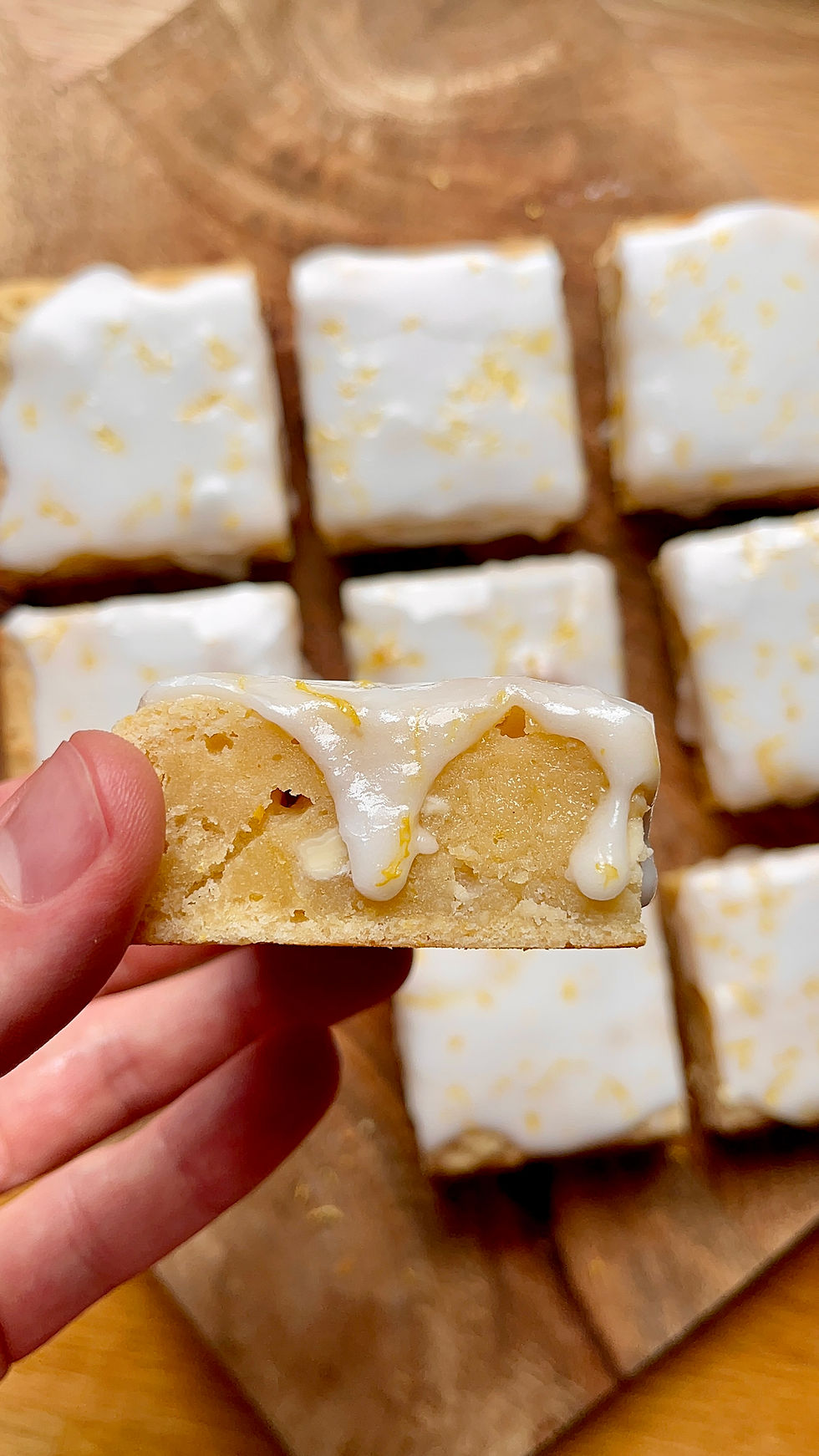 Zoom sur la texture des Brownies au citron