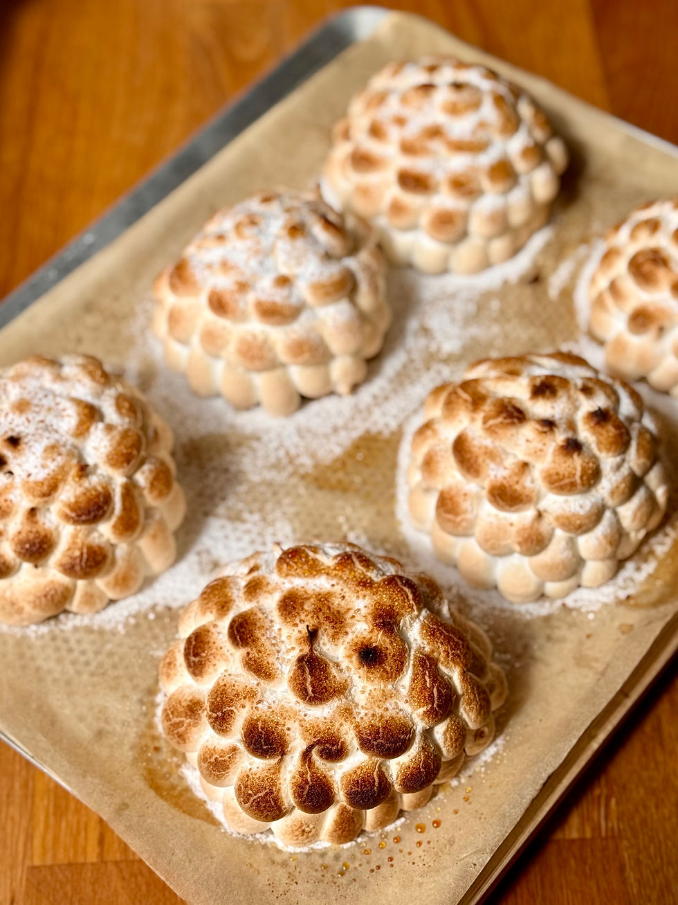 Brioche Polonaise Revisitée avec meringue italienne dorée