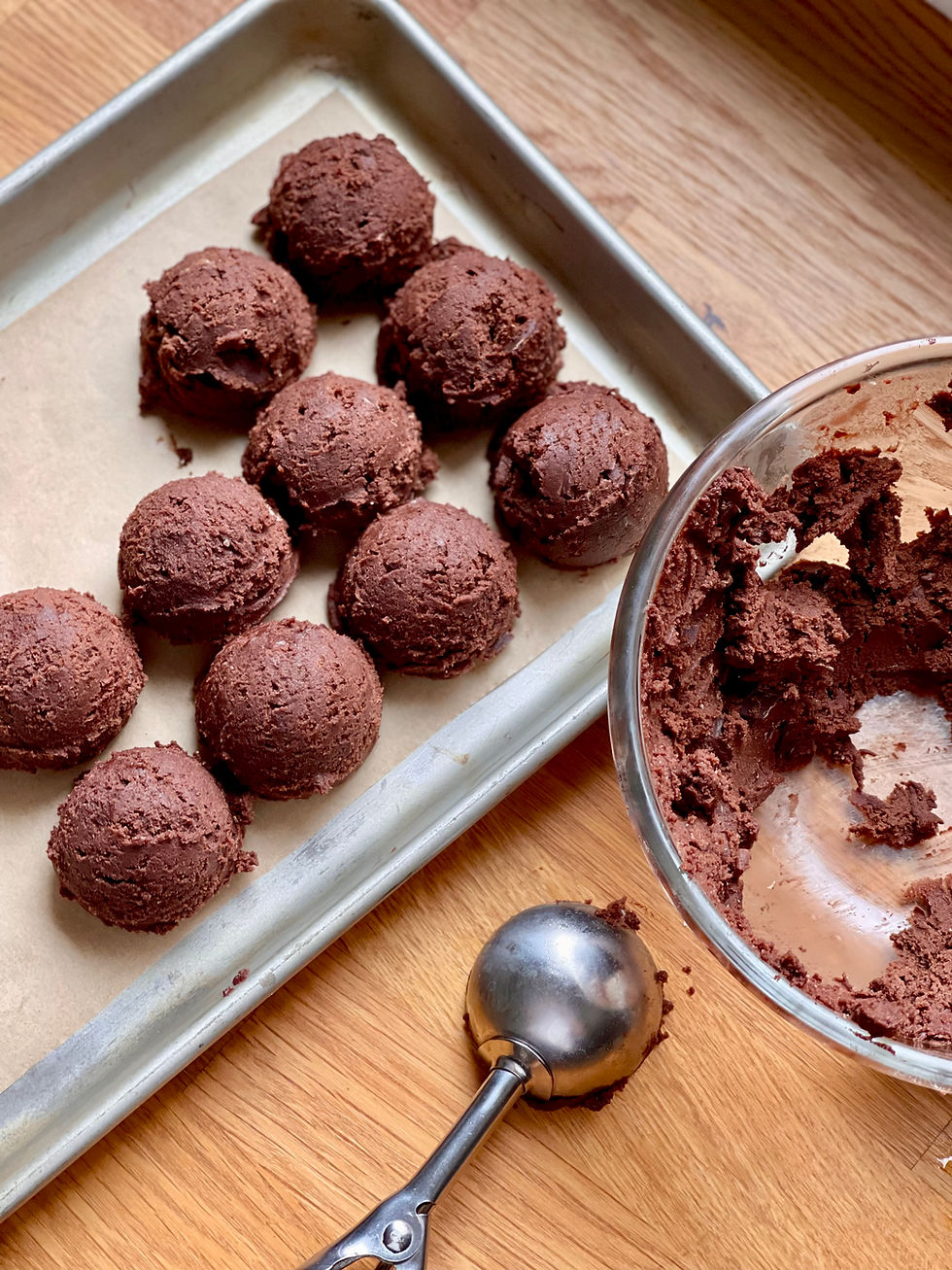Cookies Double Chocolat Halloween avant cuisson