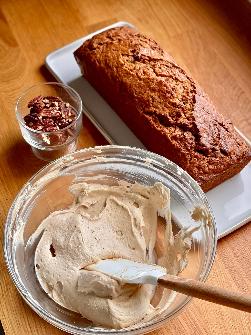 Carrot cake, glaçage chai et noix de pécan