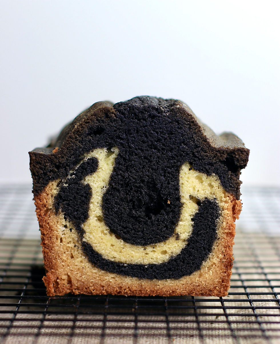 Black Sesame Marbled Cake