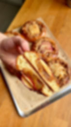 Intérieur d'une des Brioches Pomme Crumble