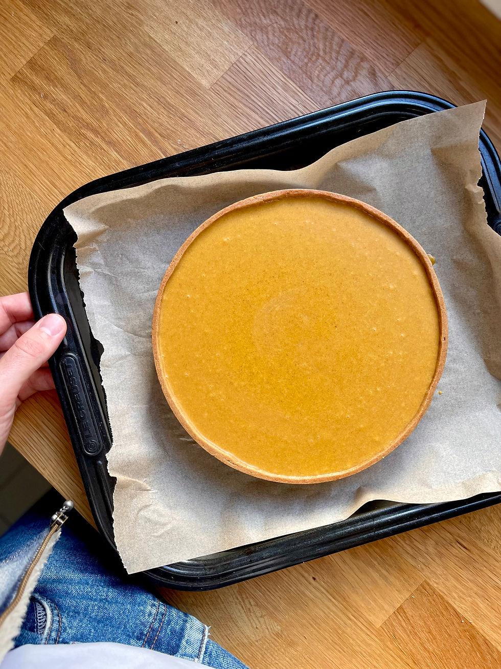 Pumpkin pie avant cuisson