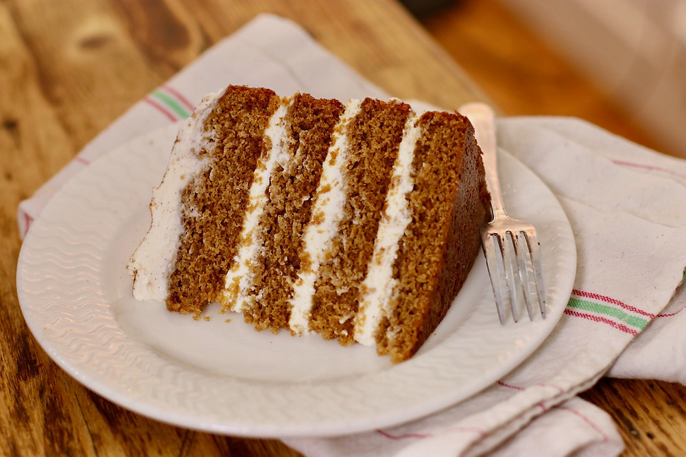 Part de gateau a etages pain d'épices