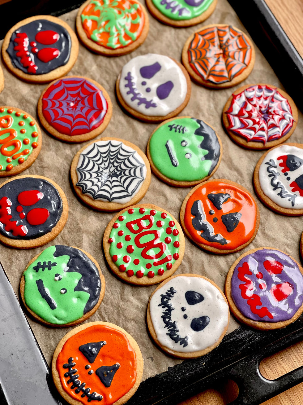 Biscuits Décorés Halloween, vus de côtés