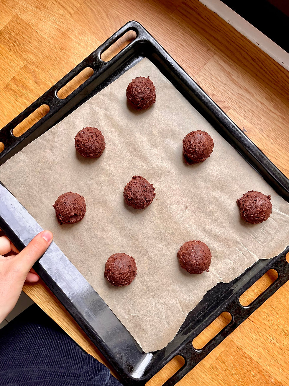 Cookies Double Chocolat Halloween avant d'enfourner