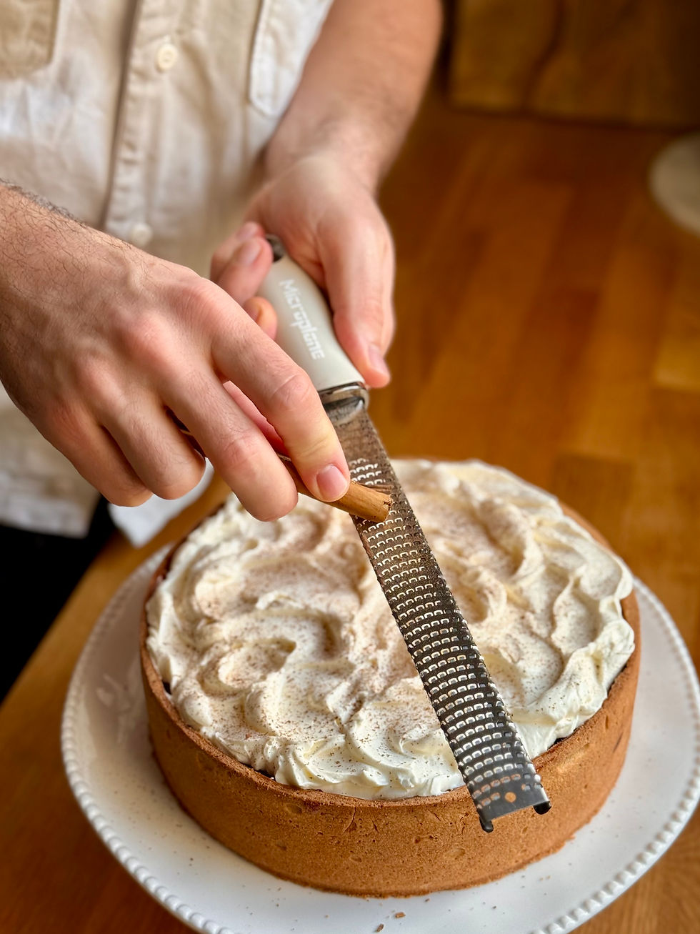 Décoration du Flan Pâtissier Chai Latte