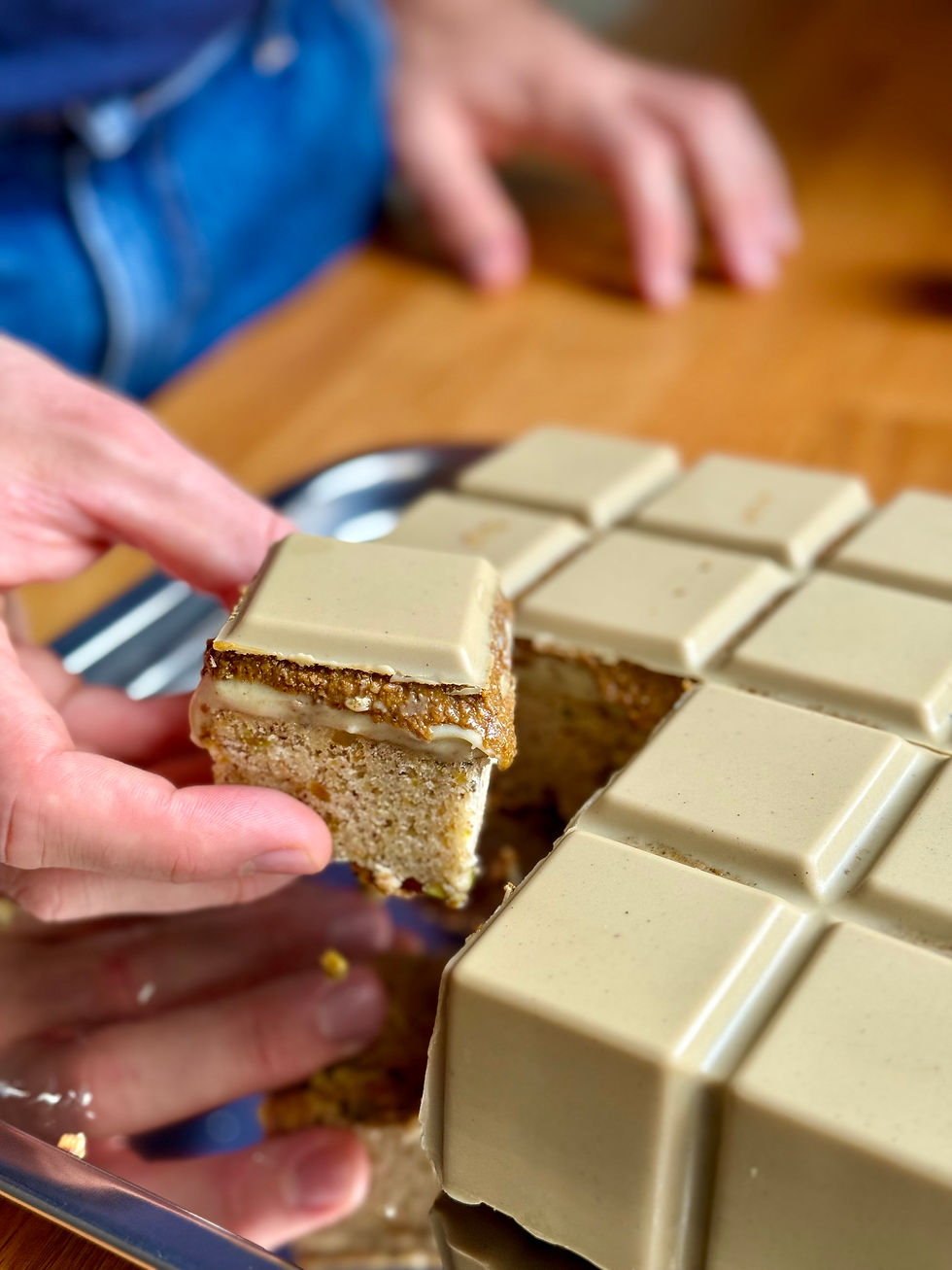 Service du Gâteau à la Pistache