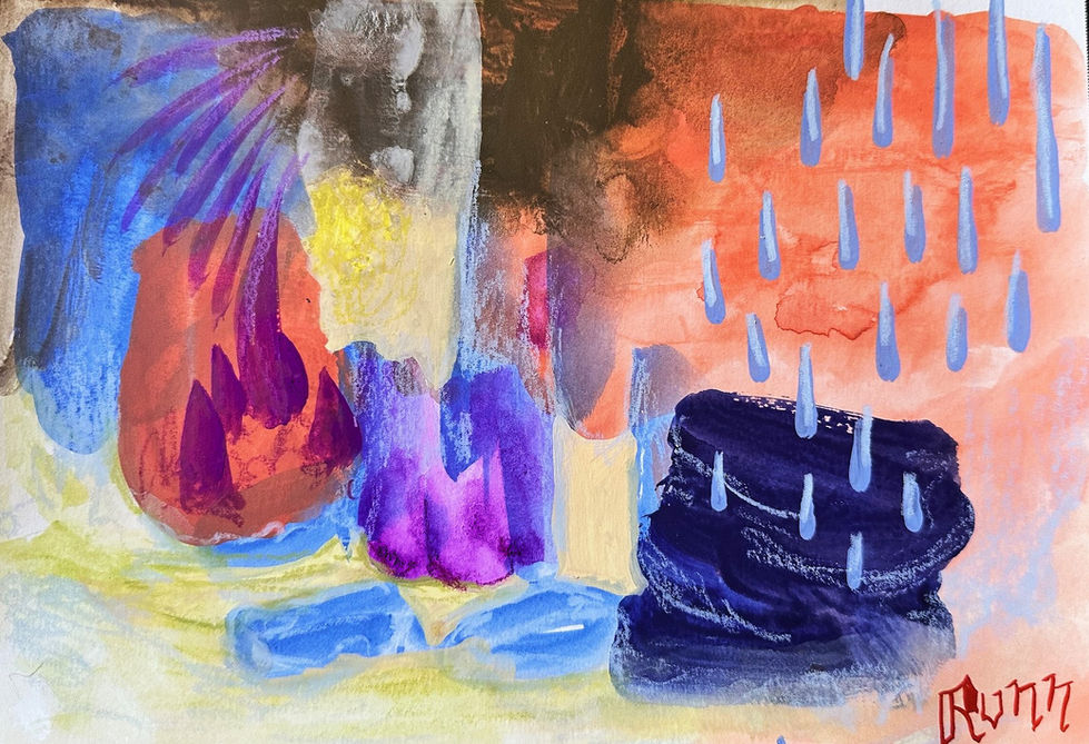 Gouache & Neocolor II Study