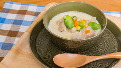 そら豆ミルク煮
