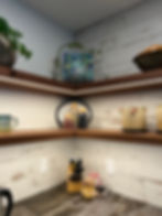 Walnut Floating Shelves