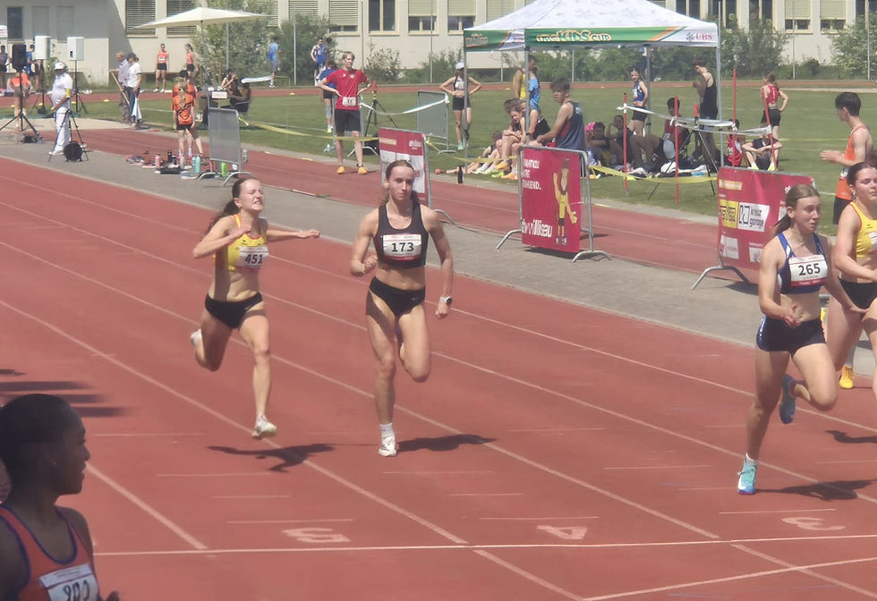 Stefanie steigerte sich über 60m und 100m