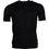 Thumbnail: Black Silk Round Neck Short Sleeve T-shirt