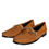 Thumbnail: Brown Velvet Leather Logo Mocassin Slip On Shoes