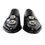 Thumbnail: Black Leather Crystal Lace Up Formal Shoes