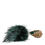 Thumbnail: Green Gold Crystal Fur Headset Audio AUX Headphones