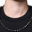 Thumbnail: Black Polyester Necklace Embellished T-shirt