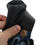 Thumbnail: Black Leather Crystal Beads Gold Ribbon Fiddler Cap