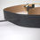 Thumbnail: Black Leather Gold Oval Metal Buckle Belt